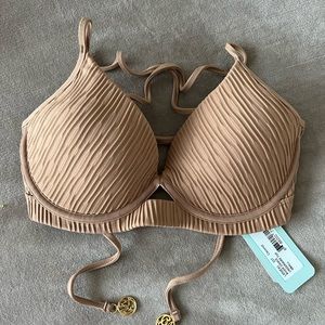 Luli Fama River Dance Underwire Top - Coconut - Size Small - Brand New